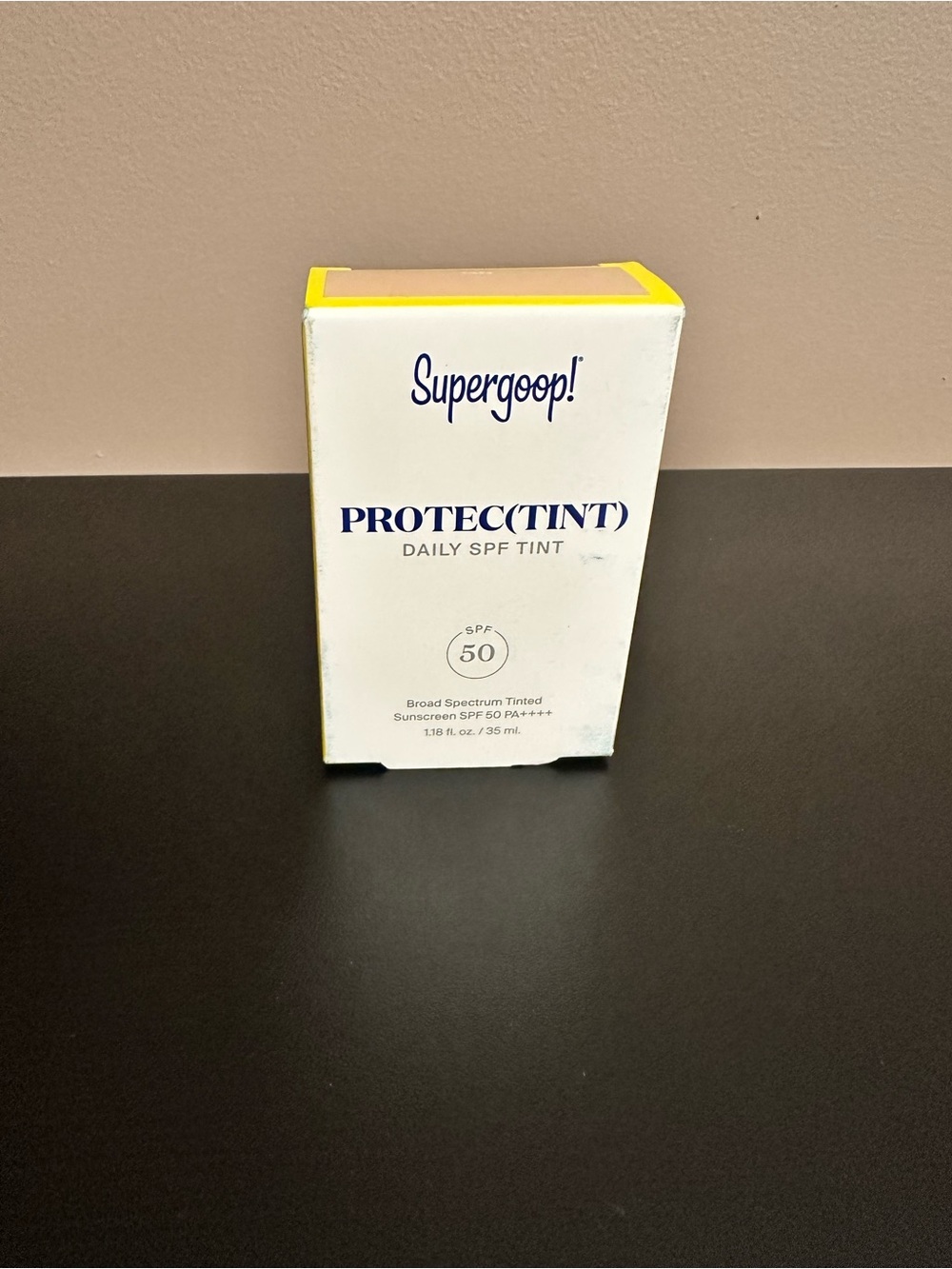 Supergoop! PROTECT(TINT) Daily SPF Tint - White & Yellow Packaging